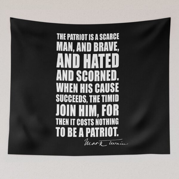 Item preview, Stand Alone. Stand Brave. (Dark Background) – Mark Twain’s Call to True Patriots designed and sold by Daniel Hagerman.