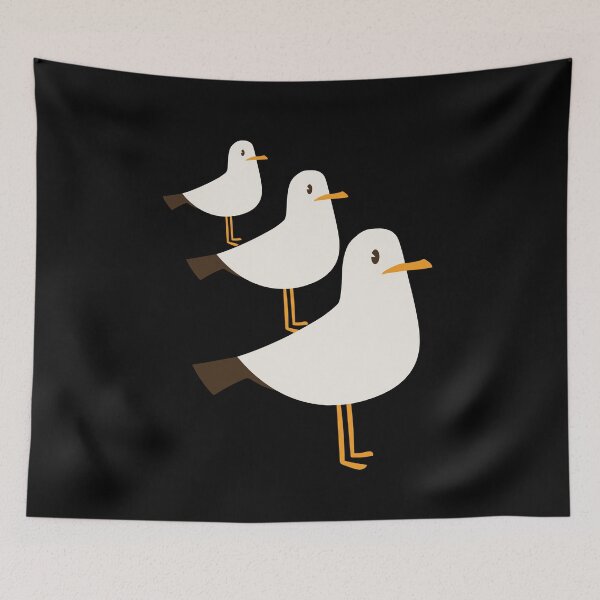 Item preview, Funny Cartoon Seagulls Stack - Seagull on Seagull on Seagull designed and sold by ElixirCraft.