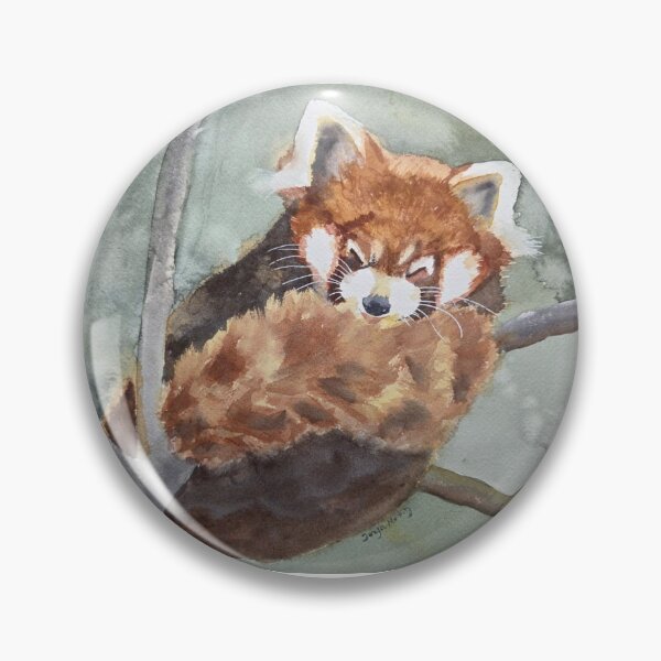 Item preview, Red Panda Cuteness – Original Watercolor Art Print designed and sold by Watercolors of Nature.