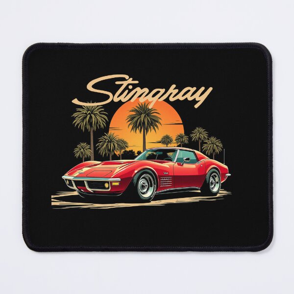 Item preview, Classic Stingray Corvette Sunset Retro Art designed and sold by TheArtOfCar.