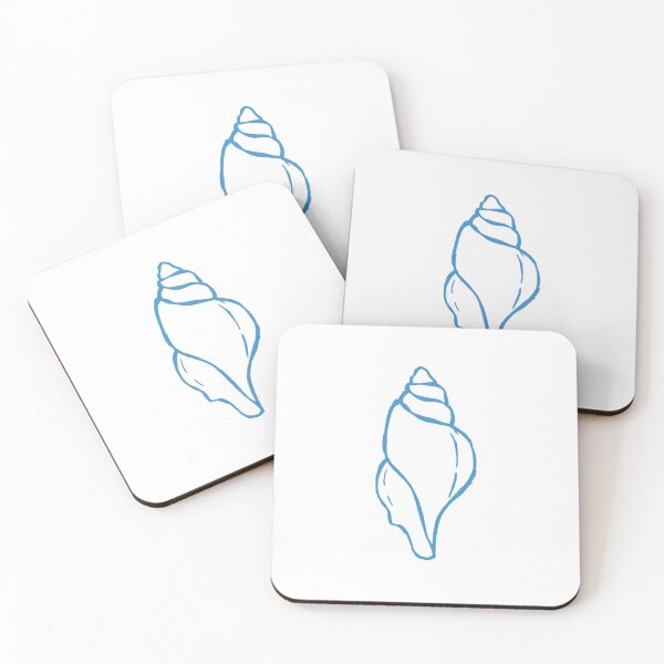 Item preview, Sky Blue Seashell Line Art – Boho Chic designed and sold by Bella-Bear.