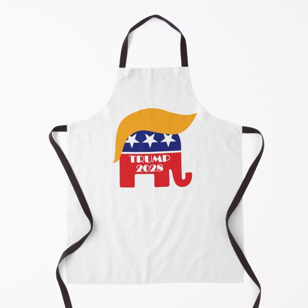 Item preview, Re-elect Donald Trump 2028 GOP Republican Elephant Hair Logo designed and sold by Inside Out Designs.