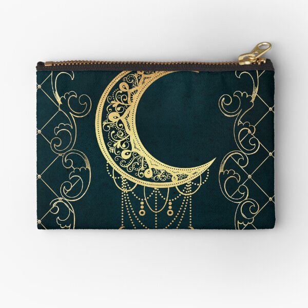 Mystic Moon Spell Book – Witchy Vintage Lunar Zipper Pouch