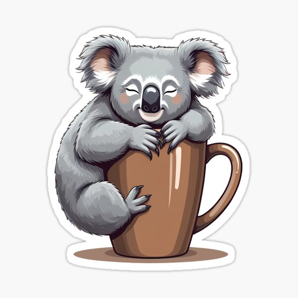 Item preview, Sleepy Koala on Coffee Cup designed and sold by EnigmaVoid.