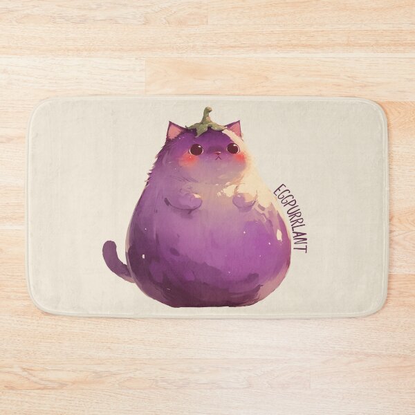 Item preview, Eggpurrlant  - funny cat, kawaii food, lazy cat, and funny animal designed and sold by Verubi.