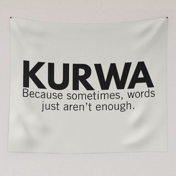 Item preview, Kurwa Swear Funny Polish Gag Gift designed and sold by Anniko Art Studio.
