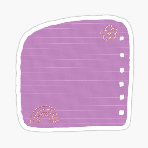 Item preview, Purple Torn striped Paper Scrap with lil flower and golden touch – Planner and Junk Journal Essential designed and sold by EmeraldeaArt.