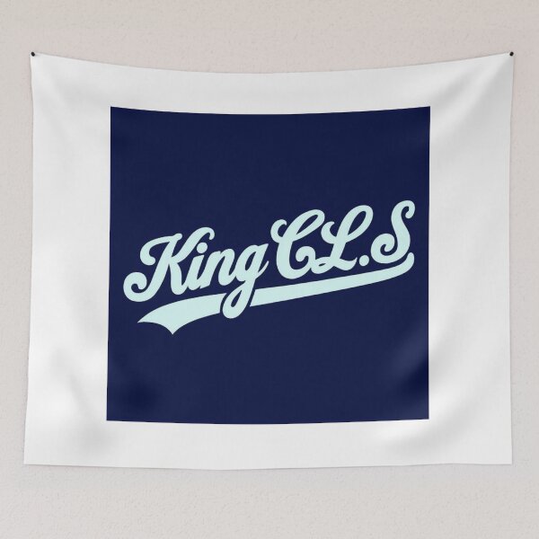 Item preview, King C.L.S Vintage Script | Dark Navy Blue | Bluish White designed and sold by Kingcls.