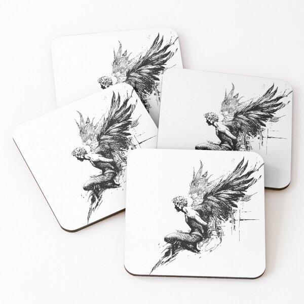 Item preview, Icarus Contemplating the fall, ink on paper,  21x29cm, 2025 designed and sold by oanaunciuleanu.