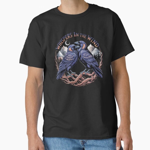 Item preview, Whispers in the Wind Two Mystical Runic Ravens Artwork designed and sold by Slavicsoul.