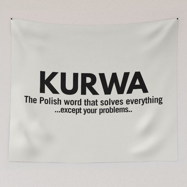 Item preview, Kurwa The Polish Word Funny Polish Gag Gift designed and sold by Anniko Art Studio.