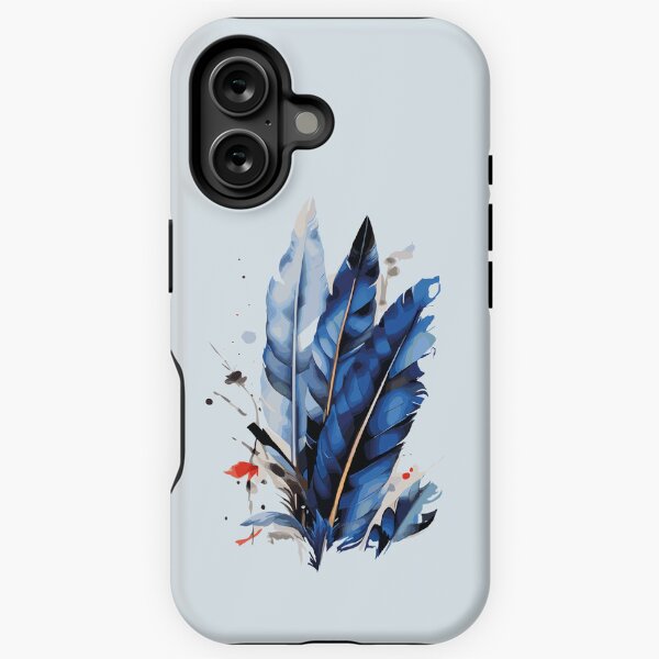 Item preview, Elegant Blue Feather Cluster – Soft Nature Inspired Art designed and sold by MechaPulse.