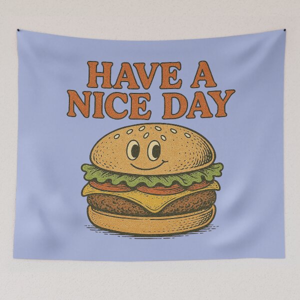 Item preview, Retro Happy Burger designed and sold by zzz888.