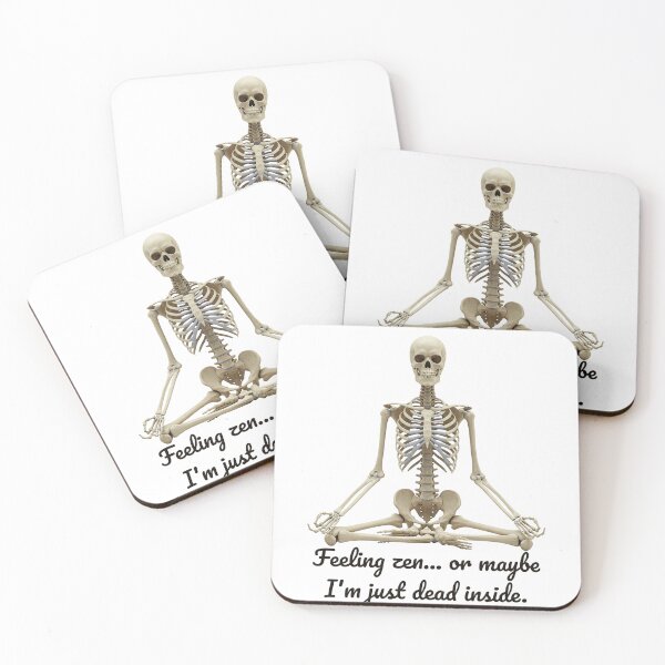Item preview, Zen Skeleton - Dead Inside Humor designed and sold by Drevorezkin.