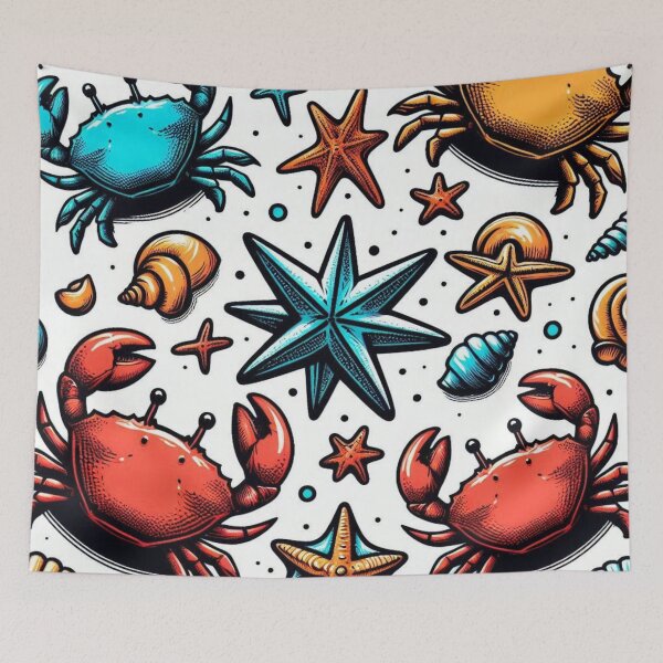 Item preview, Small Beach Animals AI Art #1 – Playful Coastal Design for Clothing, Accessories, and Gifts for Beach Lovers and Vacationers designed and sold by knalpot-design.