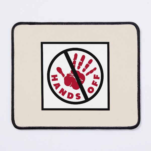 Item preview, HANDS OFF PROTEST (square) designed and sold by fetch-it-studio.