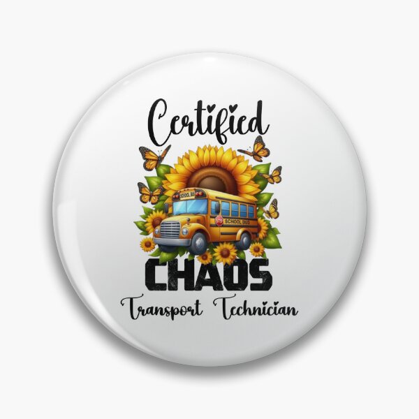 Item preview, Certified Chaos Transport Technician Funny Sunflower Butterfly Design designed and sold by Creat-Des.