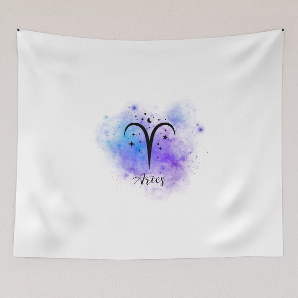 Item preview, Aries Zodiac Sign Art | Blue and Purple Cosmic Design designed and sold by Midnight789.