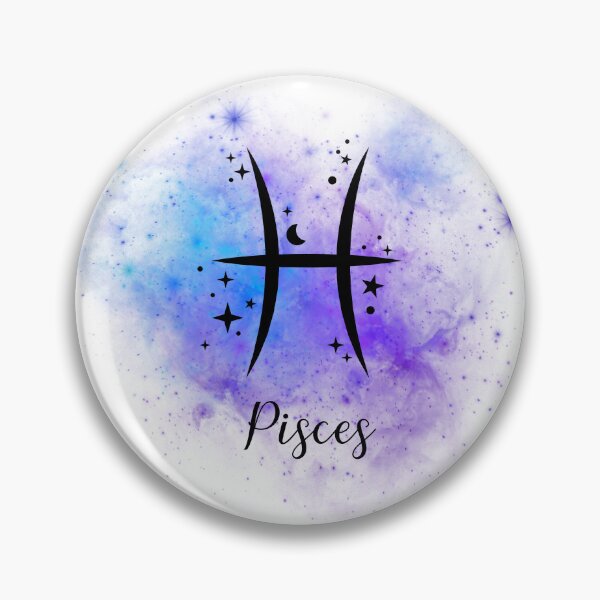 Item preview, Arte del signo zodiacal Piscis | Diseño cósmico azul y morado designed and sold by Midnight789.