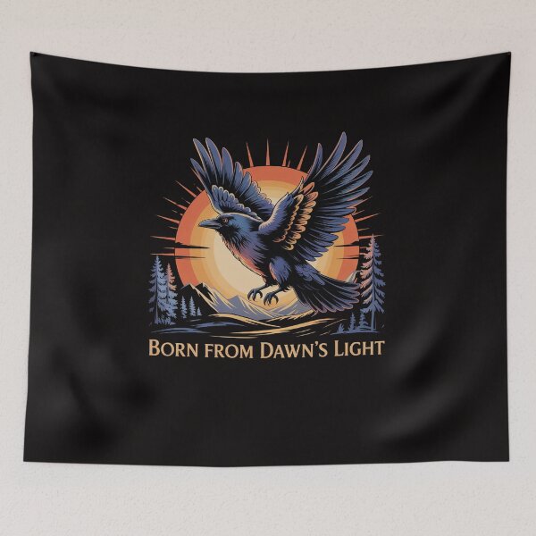 Item preview, Born from Dawn's Light Mystical Runic Raven and Sunrise Art designed and sold by Slavicsoul.