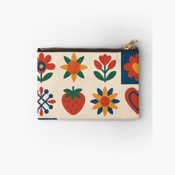 Item preview, Retro Folk Art Colorful Floral Pattern designed and sold by weirdfishes123.