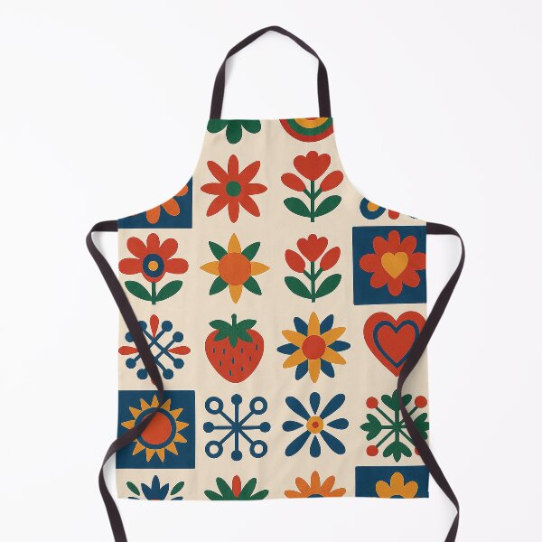 Item preview, Retro Folk Art Colorful Floral Pattern designed and sold by weirdfishes123.
