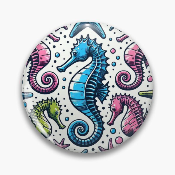 Item preview, Seahorse and Sea Star AI Art – Playful Comic Style Design for Clothing, Accessories, and Gifts for Beach Lovers designed and sold by knalpot-design.