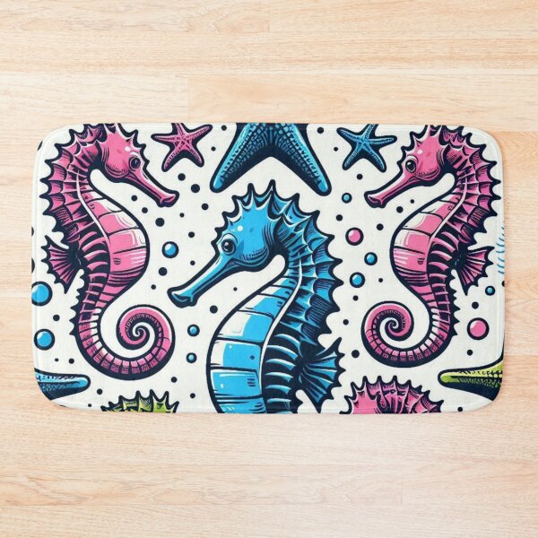 Item preview, Seahorse and Sea Star AI Art – Playful Comic Style Design for Clothing, Accessories, and Gifts for Beach Lovers designed and sold by knalpot-design.