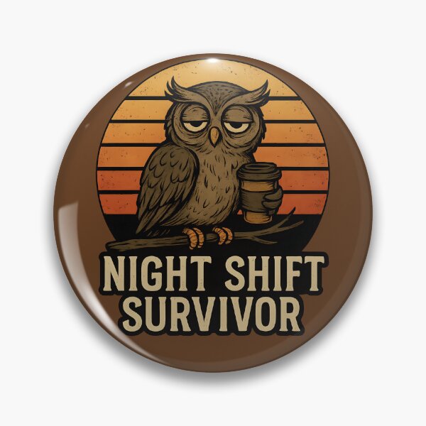 Artikelvorschau, Übernächtigte Eule - Night Shift Survivor entworfen und verkauft von Channel1Design.
