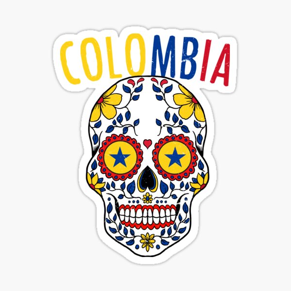 Colombia Calavera World Soccer Cup 2018 Russia Colombia Team Jersey  Sticker