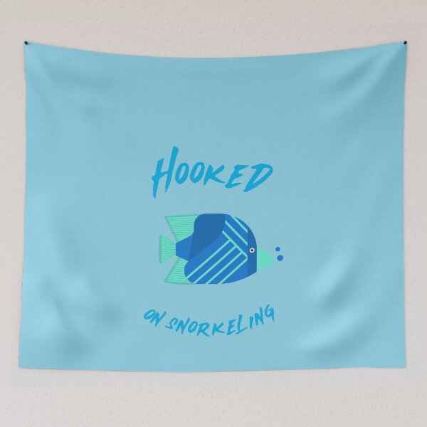 Item preview, Hooked on snorkeling in ocean colors designed and sold by seahorse crossing.