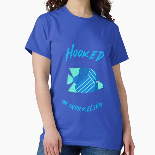 Item preview, Hooked on snorkeling in ocean colors designed and sold by seahorse crossing.