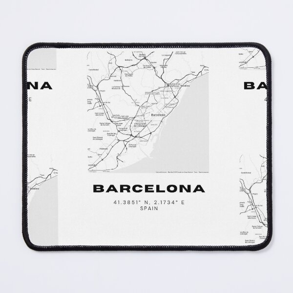 Item preview, Barcelona Spain Minimalist Black & White Map Print designed and sold by RM-Journey.