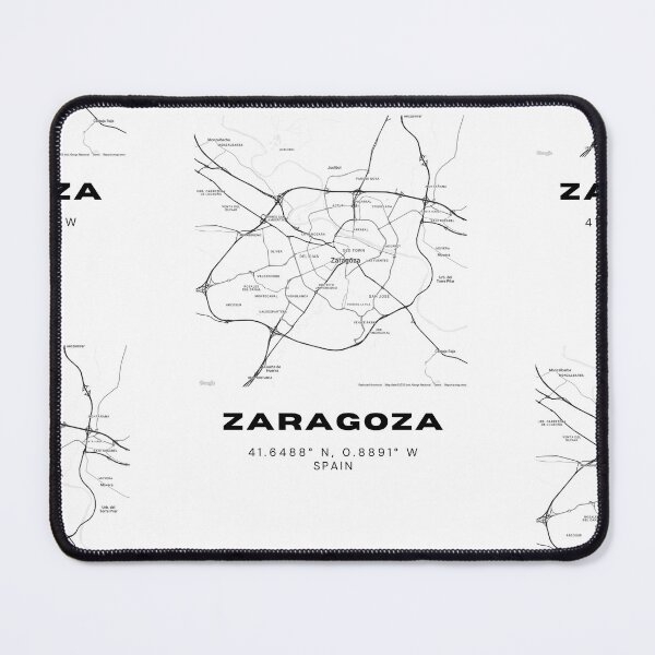 Item preview, Zaragoza Spain Minimalist Black & White Map Print designed and sold by RM-Journey.