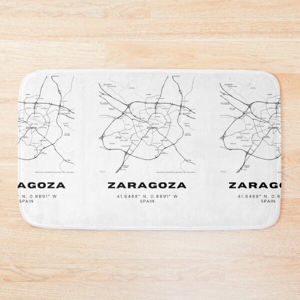Item preview, Zaragoza Spain Minimalist Black & White Map Print designed and sold by RM-Journey.