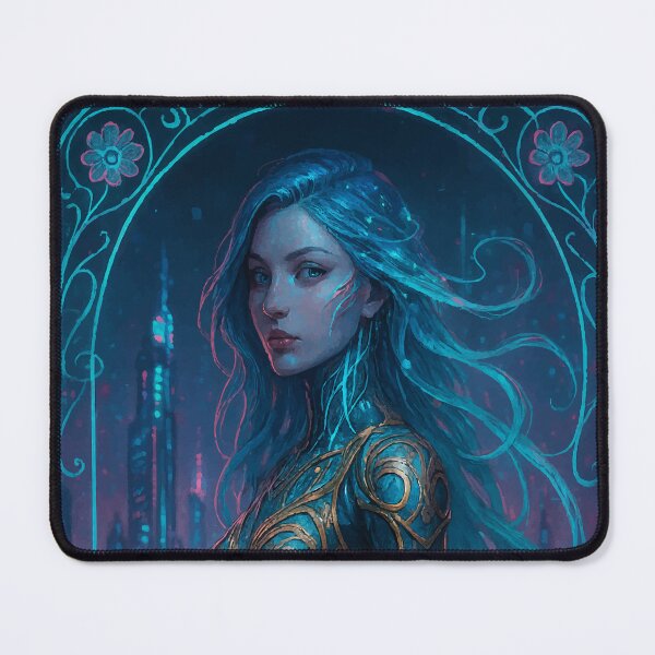 Item preview, Cyber Enchantress: Keeper of the Neon Realms designed and sold by AbstractAnom.
