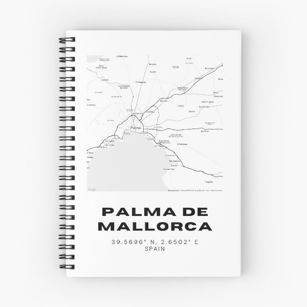Item preview, Palma de Mallorca Spain Minimalist Black & White Map Print designed and sold by RM-Journey.