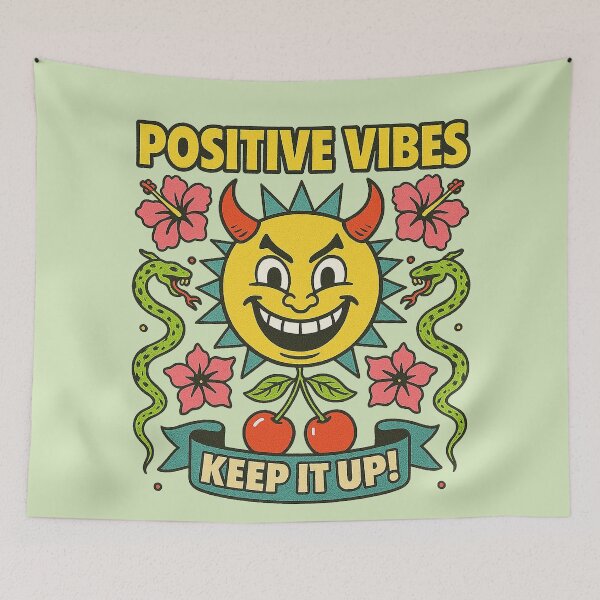Item preview, Retro Positive Vibes Keep It Up designed and sold by zzz888.