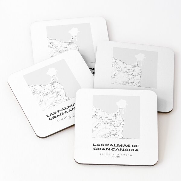 Item preview, Las Palmas Spain Minimalist Black & White Map Print designed and sold by RM-Journey.