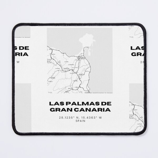 Item preview, Las Palmas Spain Minimalist Black & White Map Print designed and sold by RM-Journey.