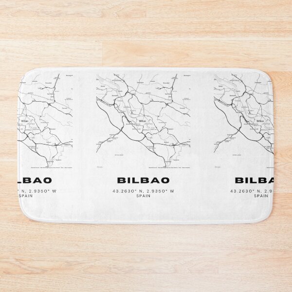 Item preview, Bilbao Spain Minimalist Black & White Map Print designed and sold by RM-Journey.