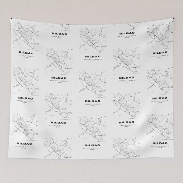 Item preview, Bilbao Spain Minimalist Black & White Map Print designed and sold by RM-Journey.
