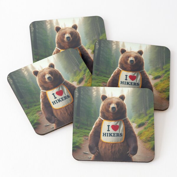 Item preview, Bear with Bib I love Hikers designed and sold by Outlandishrob.