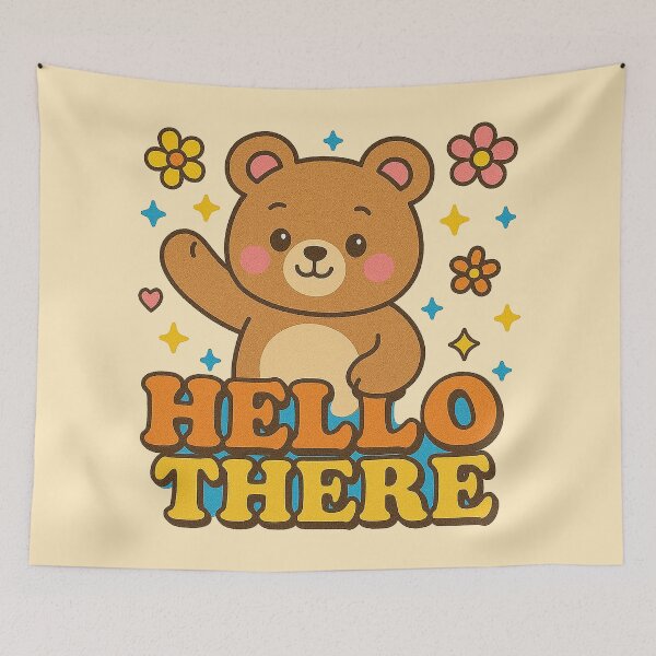 Item preview, Retro Hello There Bear designed and sold by zzz888.