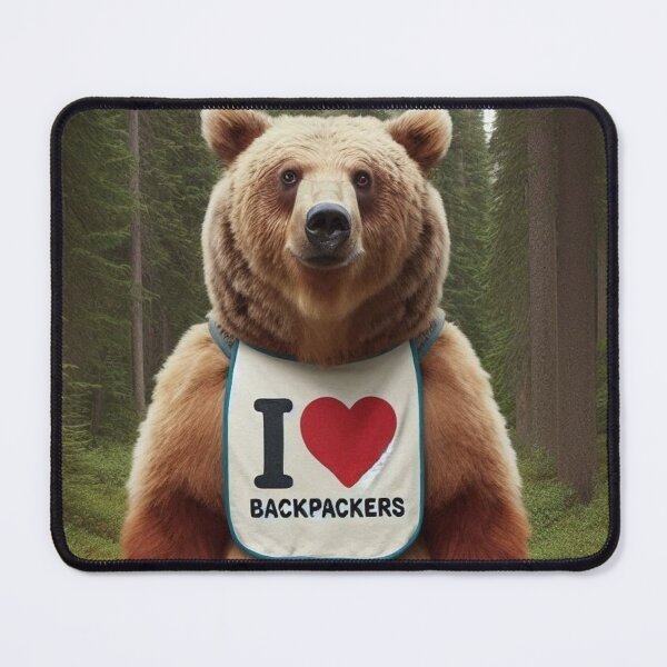 Item preview, Grizzly Bear I Love BackPackers designed and sold by Outlandishrob.