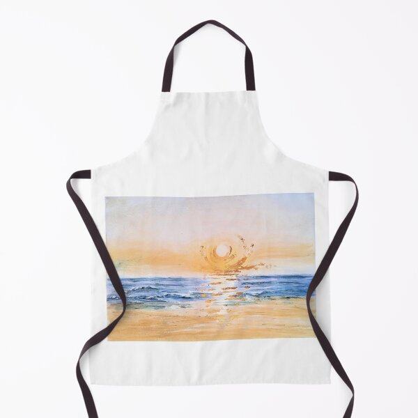 Item preview, Seaside Sunrise – Watercolor Seascape Painting with Gentle Waves and Morning Light designed and sold by kkjustpaint.