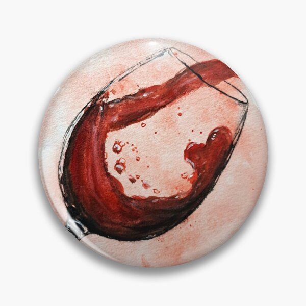 Item preview, Spilled Red Wine Glass – Elegant and Expressive Watercolor Painting designed and sold by kkjustpaint.