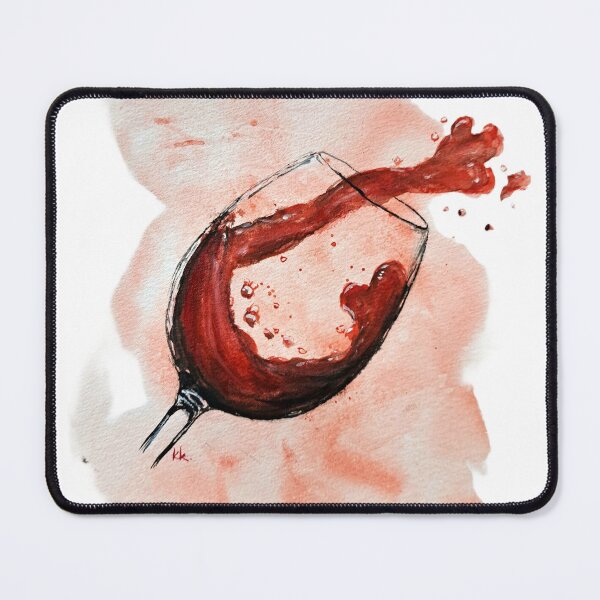 Item preview, Spilled Red Wine Glass – Elegant and Expressive Watercolor Painting designed and sold by kkjustpaint.
