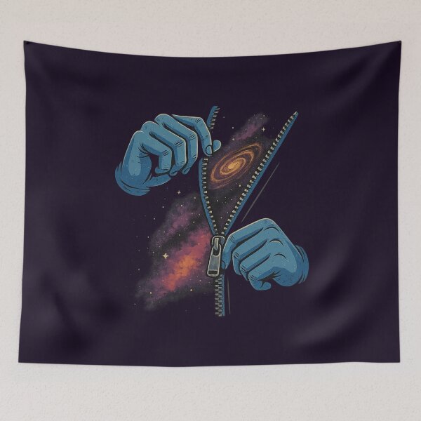 Item preview, Cosmic Zipper Hands – Unzip the Galaxy Illustration designed and sold by Spirit47.