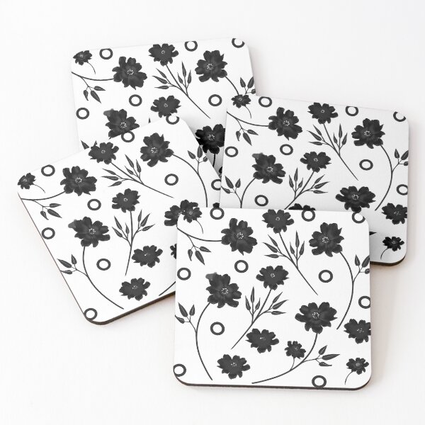 Item preview, Black and white floral  designed and sold by Emendi.